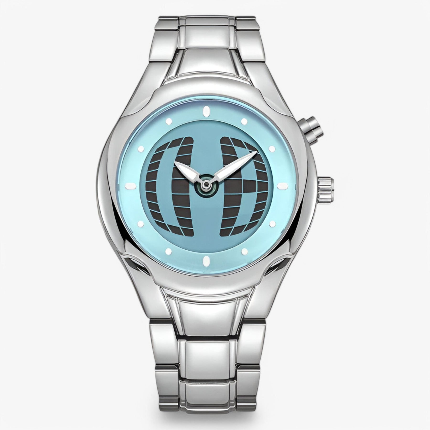 watches : Horloge Heren Zwart - Retro Herenhorloge Roestvrij Staal Analoog in Blauw van Pantino