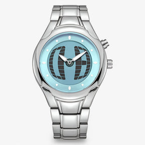 watches : Horloge Heren Zwart - Retro Herenhorloge Roestvrij Staal Analoog in Blauw van Pantino