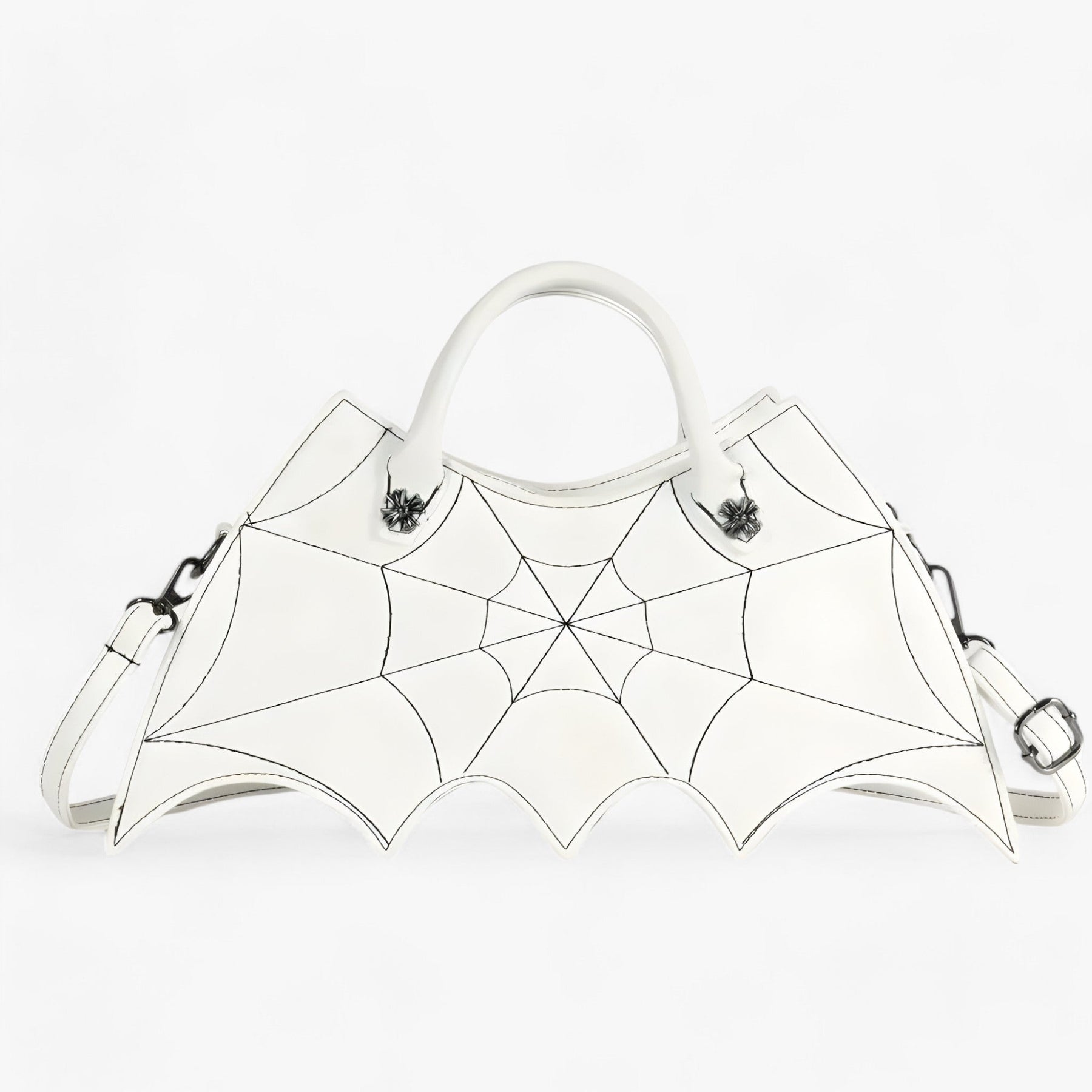 bags : Schoudertas Roze - Spider Web - Trendy en Gedurfd voor Halloween in Ivory 34x7x20cm van Pantino