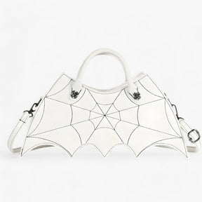 bags : Schoudertas Roze - Spider Web - Trendy en Gedurfd voor Halloween in Ivory 34x7x20cm van Pantino