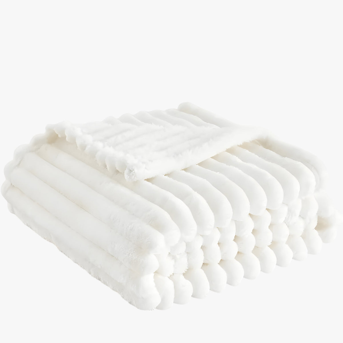 home & garden : Witte Fleece Deken - Zacht en Comfortabel voor Gezellige Momenten - Wit (150x200cm) in Wit (150x200cm) van Pantino
