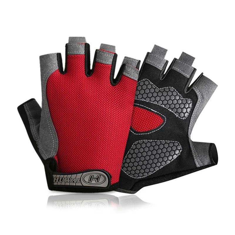 outdoor equipment : Sporthandschoenen Antislip voor Heren & Dames - Ademend, Comfortabel & Duurzaam - Ideaal voor Fitness & Fietsen in Upgrade Rood van Pantino