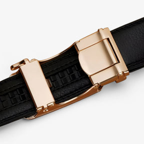 Belt : Automatische Riem met Gouden Lus Dames - Zwart in van Pantino