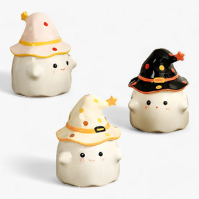 home & garden : Grappige Spook Keramiek Tassen - Koffietassen met Deksel voor Halloween - Zwart in van Pantino
