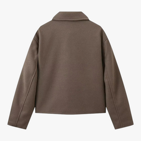 Damesjassen & -jacks : Winterjas Dames Donkerbruin - Vintage Wollen voor Koude Maanden in van Pantino