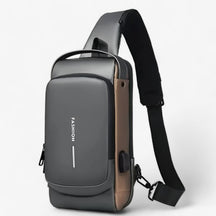 bags : Schoudertas Zwart - Diefstal USB in Grijs Goud 32X16X9cm van Pantino