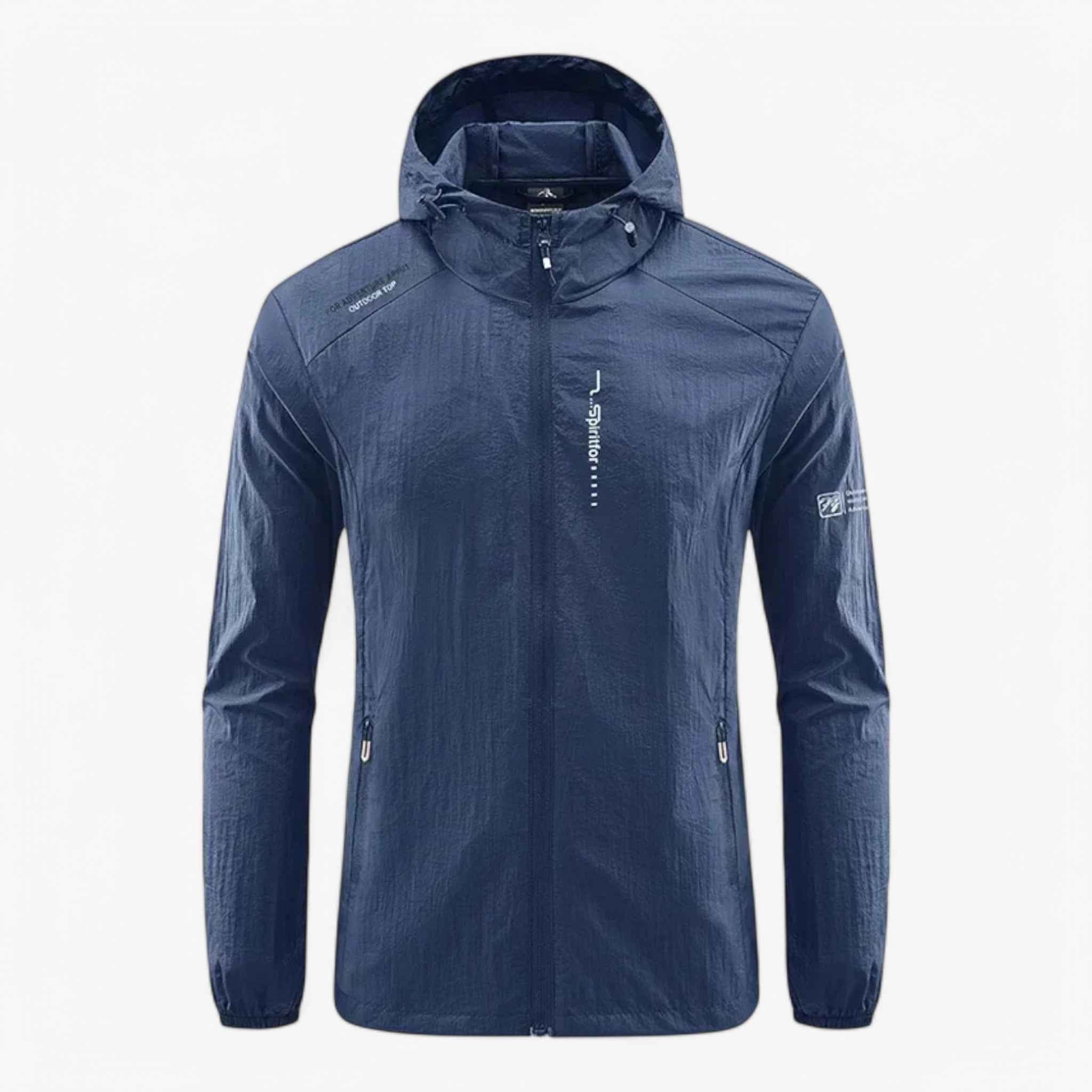 Jacket : Mug Mason en verre transparent avec anse, 450 ml - Idéal boissons froides in bleu denim van Pantino