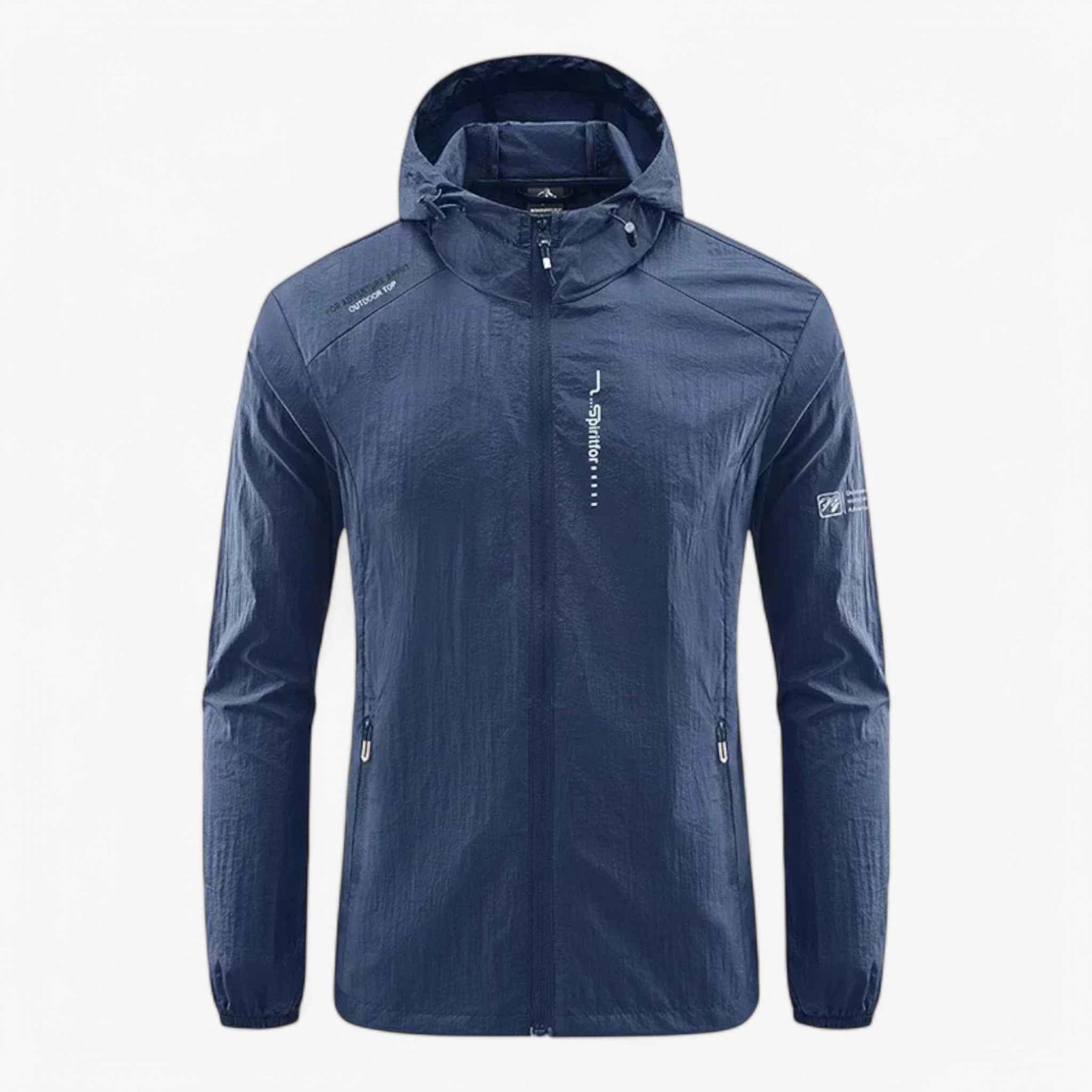 Jacket : Mug Mason en verre transparent avec anse, 450 ml – Idéal boissons froides in bleu denim van Pantino