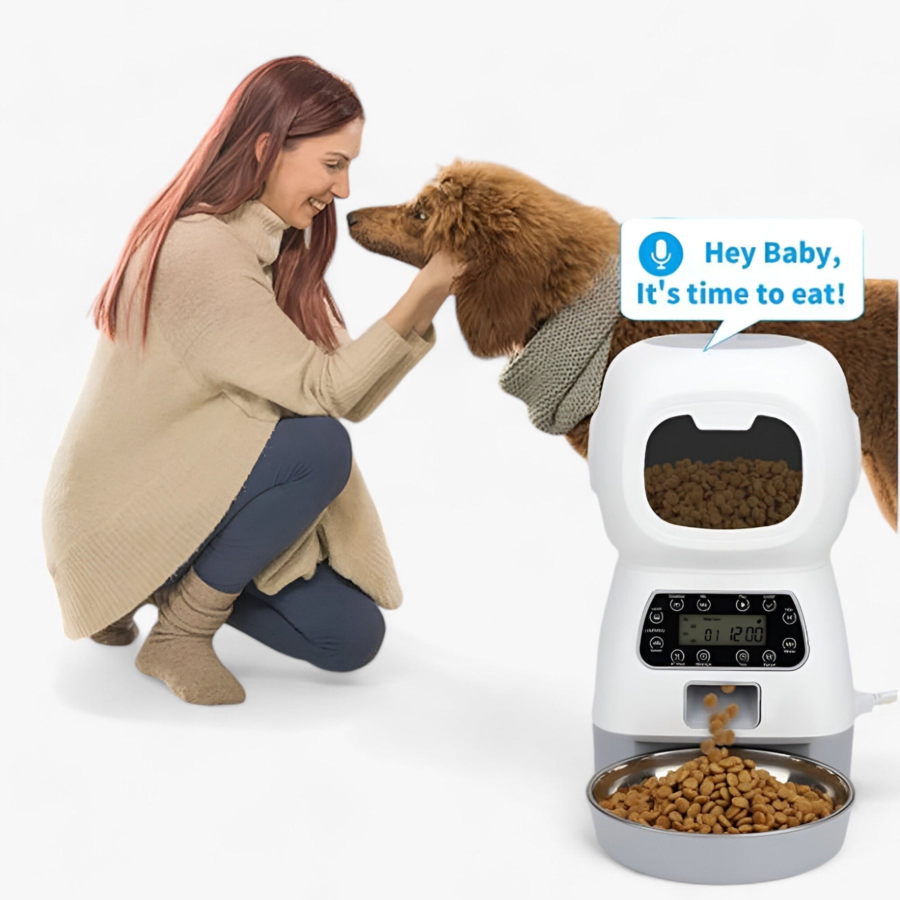 pets : Automatische Voederautomaat voor Dieren - Slimme Automatische Voederautomaat - Praktische Voeding in van Pantino