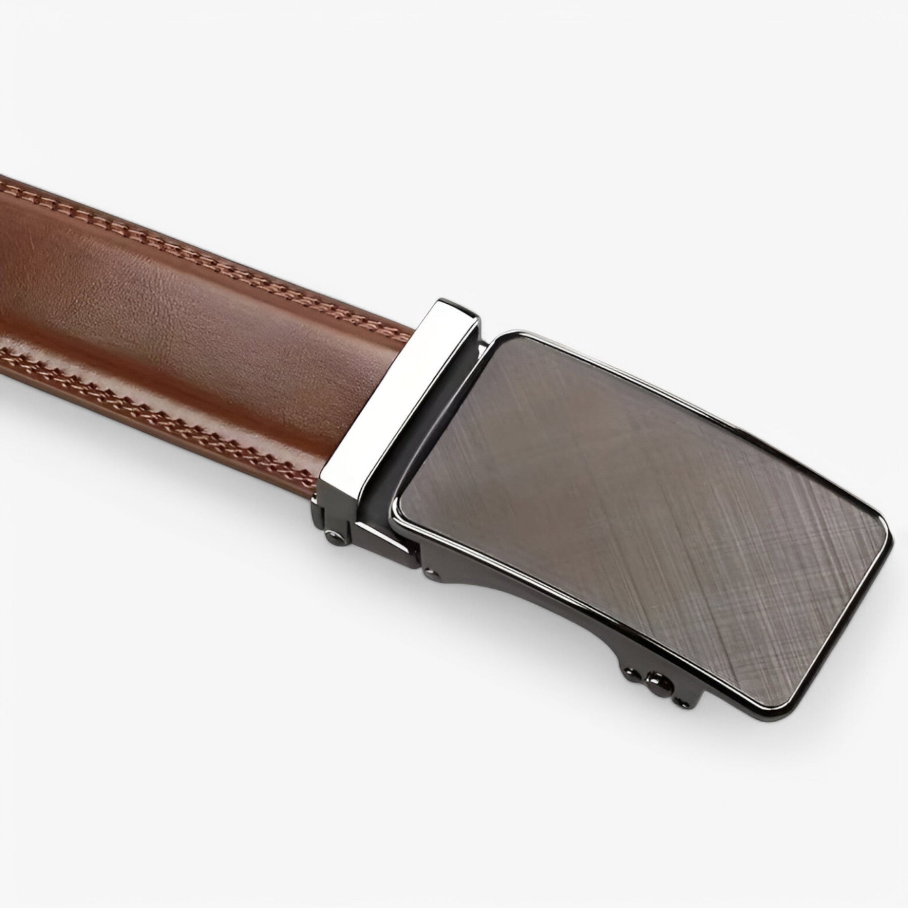 Belt : Verfijnde Leren Modebelt Heren Leer - Bruin in van Pantino