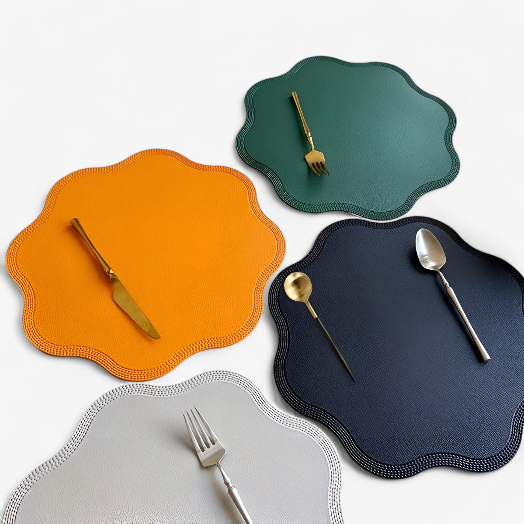 home & garden : Bloemen Placemats - Elegant en Duurzaam - Bloem Geel in van Pantino