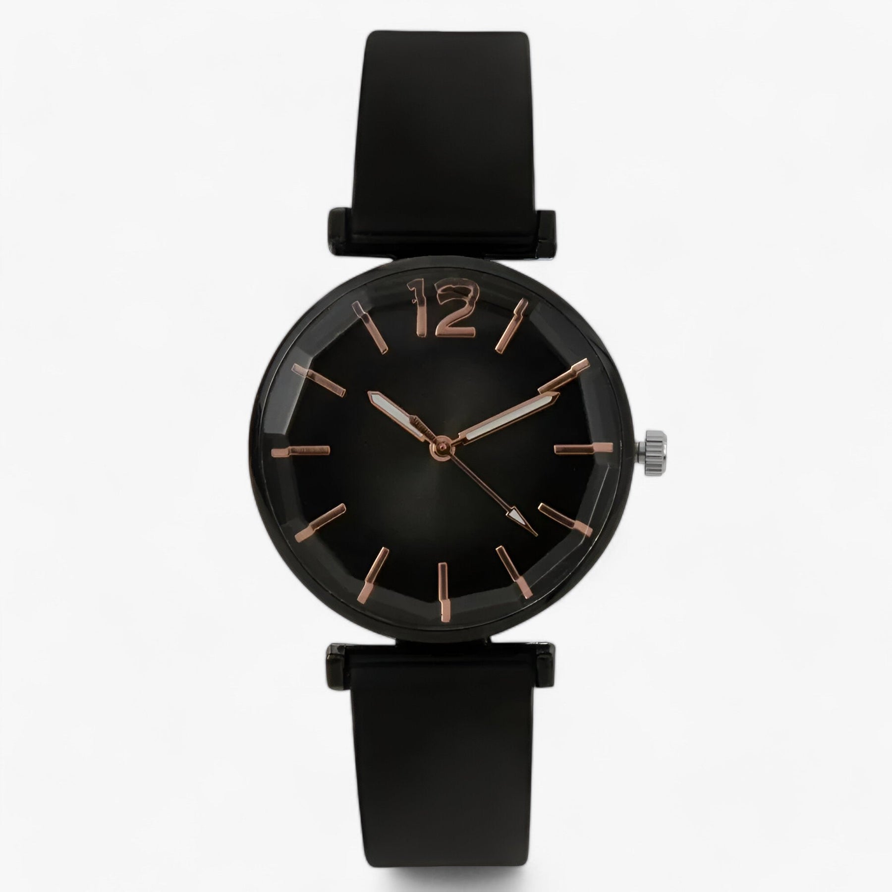 watches : Trendy Sportstoel - Zwarte Onderstel, Groene Siliconen Band in zwart van Pantino