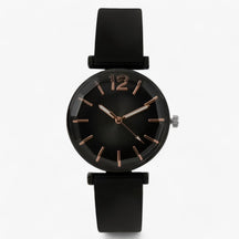 watches : Trendy Sportstoel - Zwarte Onderstel, Groene Siliconen Band in zwart van Pantino