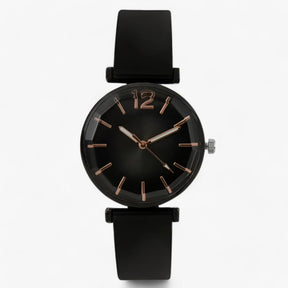 watches : Trendy Sportstoel - Zwarte Onderstel, Groene Siliconen Band in zwart van Pantino