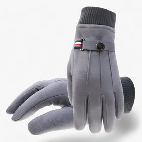 Winter Gloves : Handschoenen Grijs - Warme Suède Touchscreen Winterhandschoenen in van Pantino