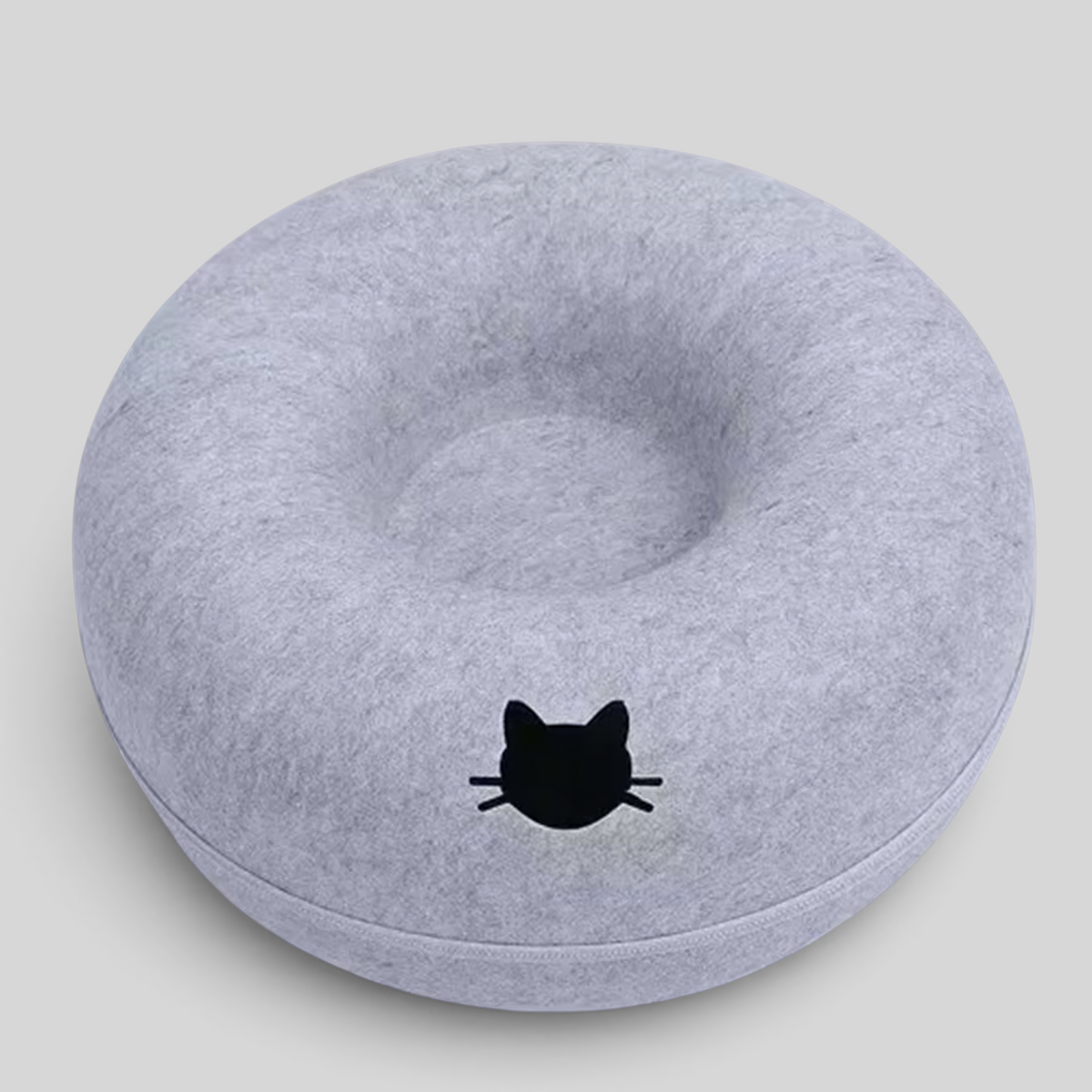 Ronde Kattenmand met Holletje en Rits – Vilten Kattenbed 50 of 60 cm