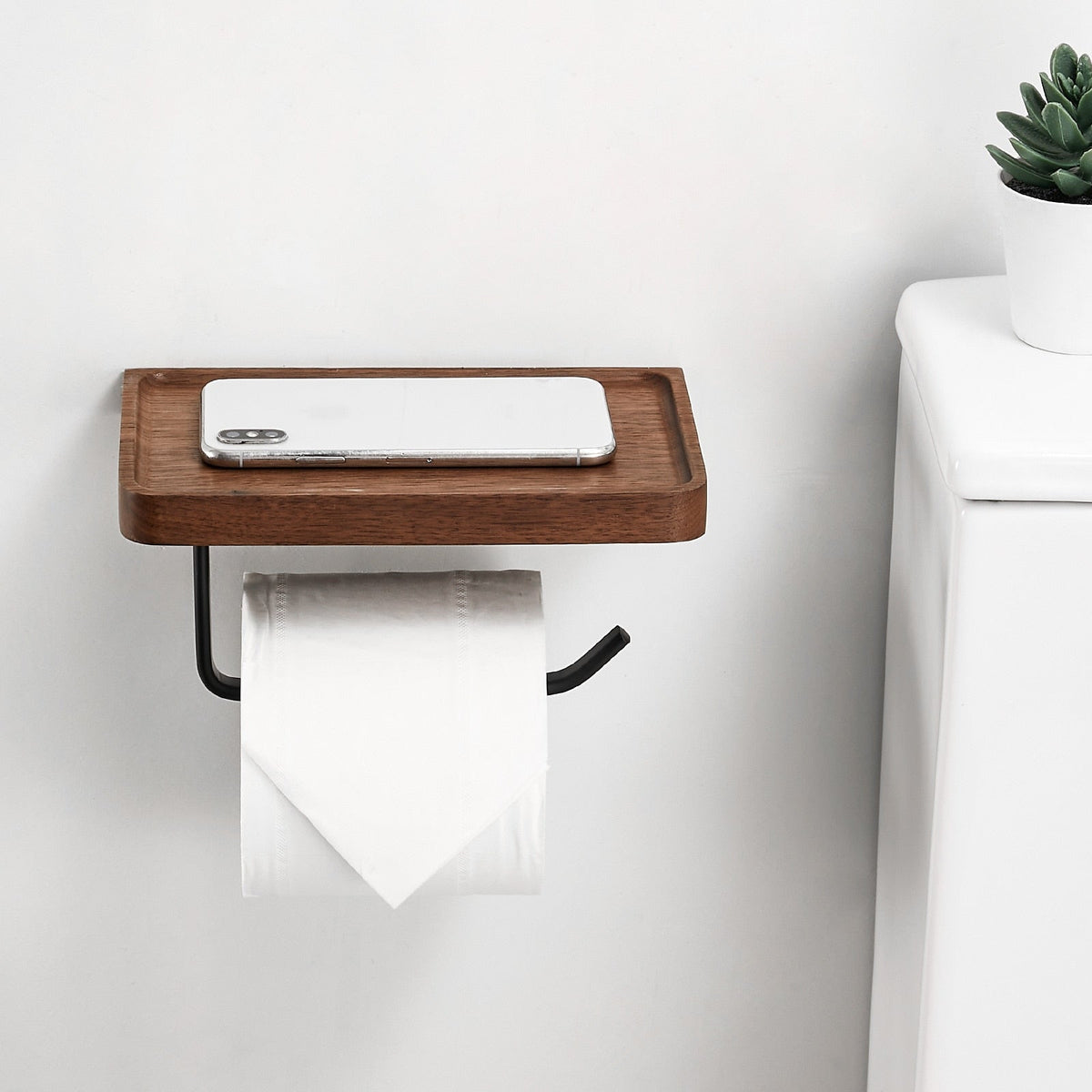 home & garden : SmartHome - Design Toiletrolhouder Hout - Telefoonhouder in van Pantino