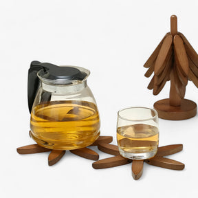 home & garden : Houten Placemats - Beschermt Tafel met Stijl - Donkerbruin in van Pantino