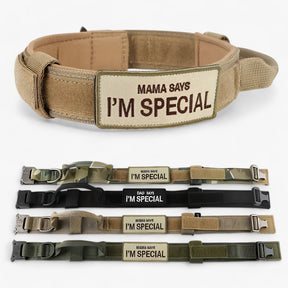 pets : Tactisch Hondenhalsband met Handvat voor Training - Bruin Set in van Pantino