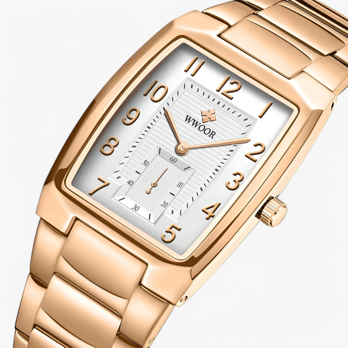 watches : Horloge Heren Zwart Goud - Luxe Vierkant Roestvrijstalen in van Pantino