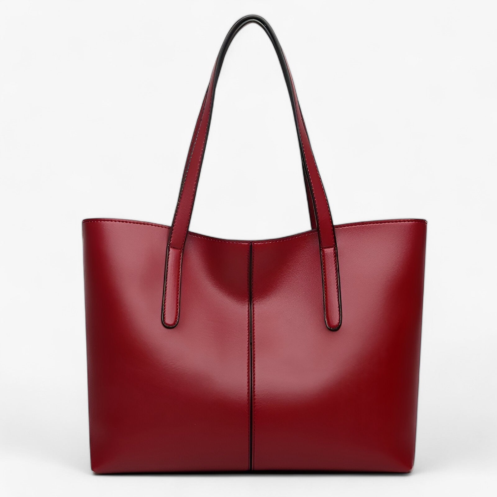 bags : Handtas voor Vrouwen Dames - Ruimte & Kwaliteit in PU Leer - Zwart in rood van Pantino