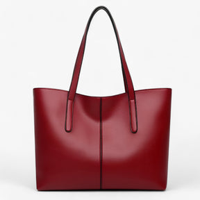 bags : Handtas voor Vrouwen Dames - Ruimte & Kwaliteit in PU Leer - Zwart in rood van Pantino