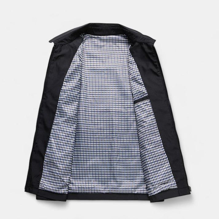 Bomber Jacket : Jack Heren Zwart - Moderne Bomberjack in van Pantino