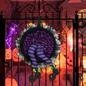 home & garden : Halloween-Krans - Leuk Hangend Decor voor een Griezelig Welkom - Paars in van Pantino