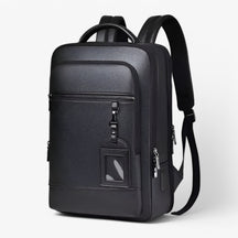bags : Leren Rugzak met USB Heren Leder - Zwart-a in Zwart-A van Pantino