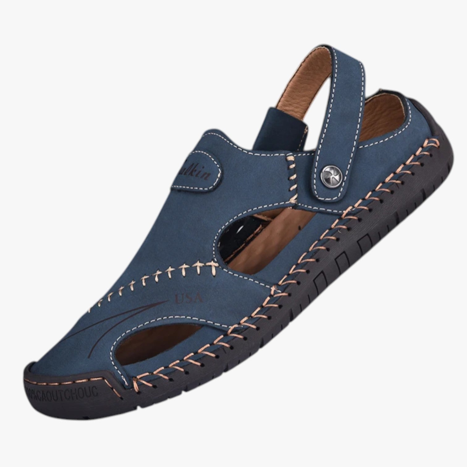 Sandals : Zomersandalen voor heren - Ademend leer en antislipzool voor een vleugje stijl in van Pantino