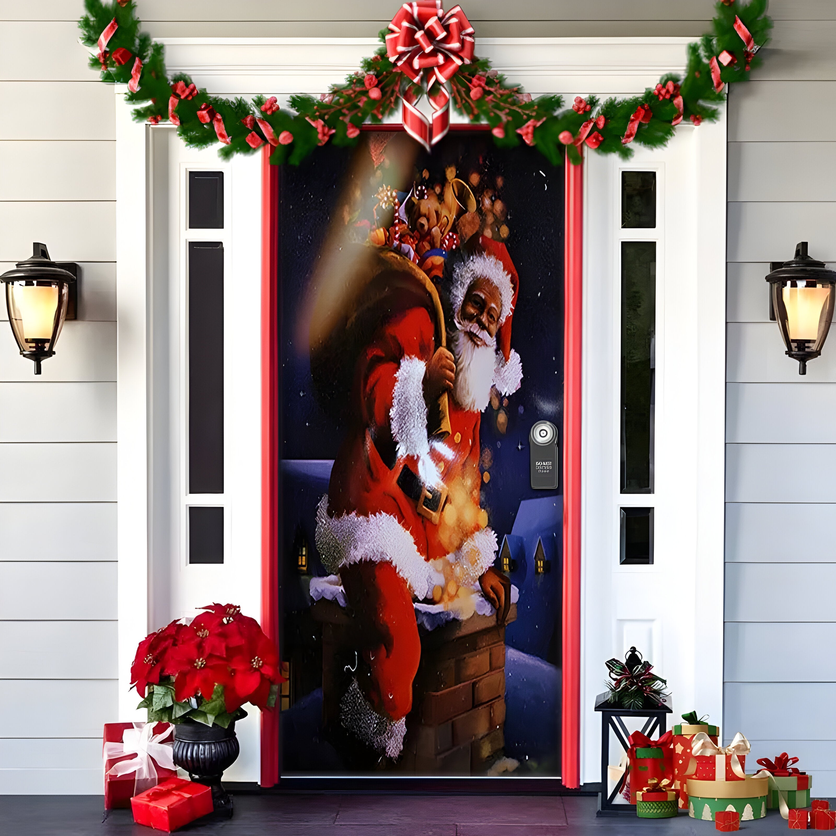 home & garden : HolidayCheer - Kerst Achtergrondbanner van Polyester - Creëer een Feestelijke Sfeer voor Uw Decoraties in Stijl-15 van Pantino
