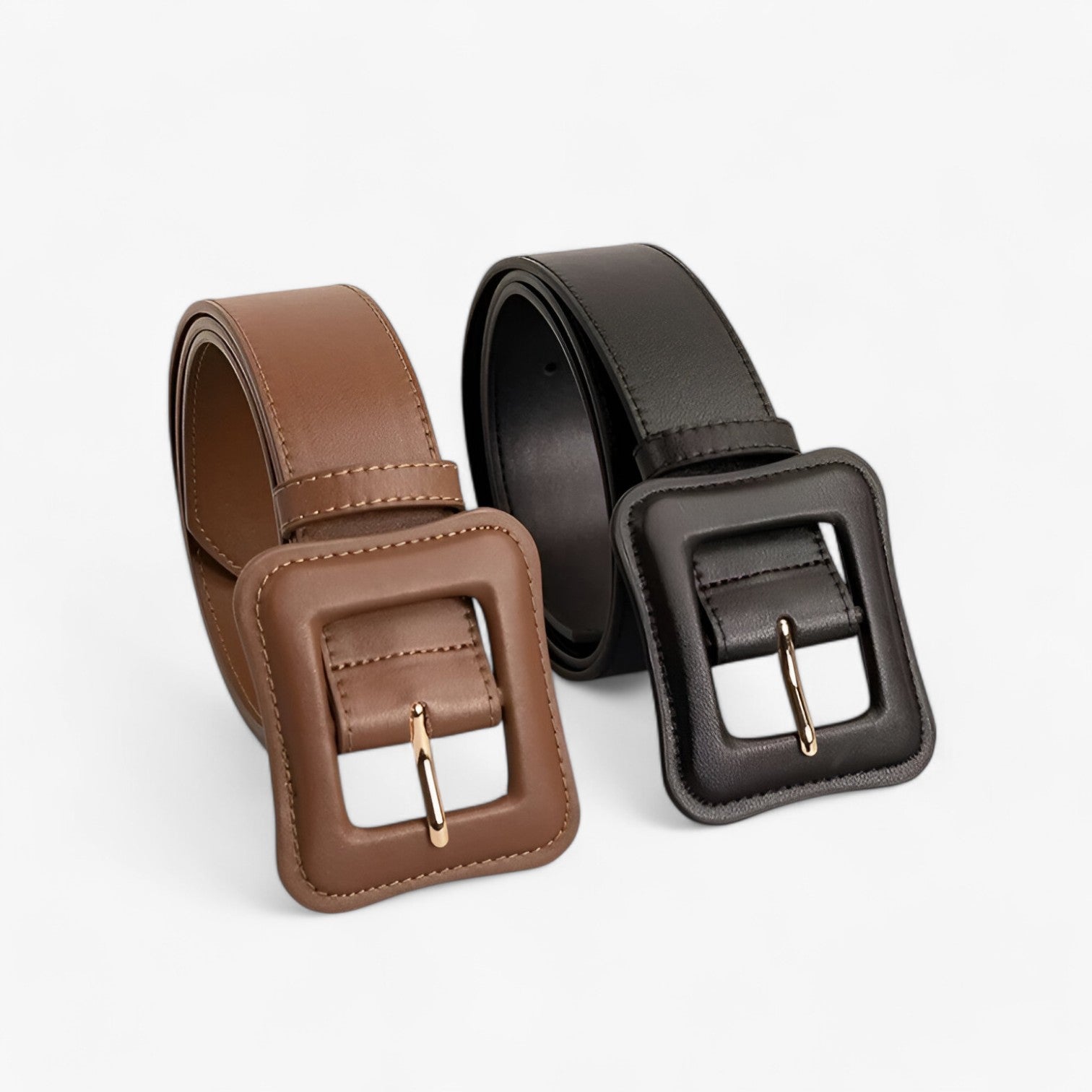 Belt : Riem Bruin - Brede Leren - De Onveranderlijke Charme van de Tijd in van Pantino