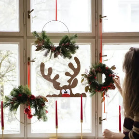 home & garden : Kerstviltstickers voor Deuren en Ramen - Feestelijke Decoratie voor Thuis in van Pantino