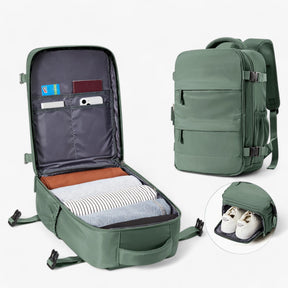 bags : Rugzak Olijfgroen - Hampus Compact Cabin - Praktisch en Stijlvol in Olijfgroen van Pantino