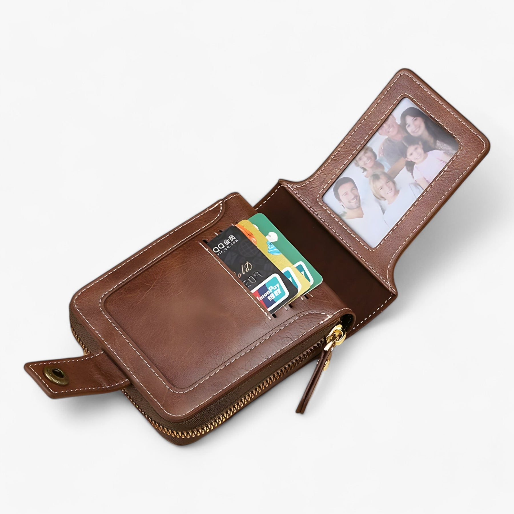 bags : Vintage Portemonnee - Duurzaam PU Leer - Zwart in van Pantino