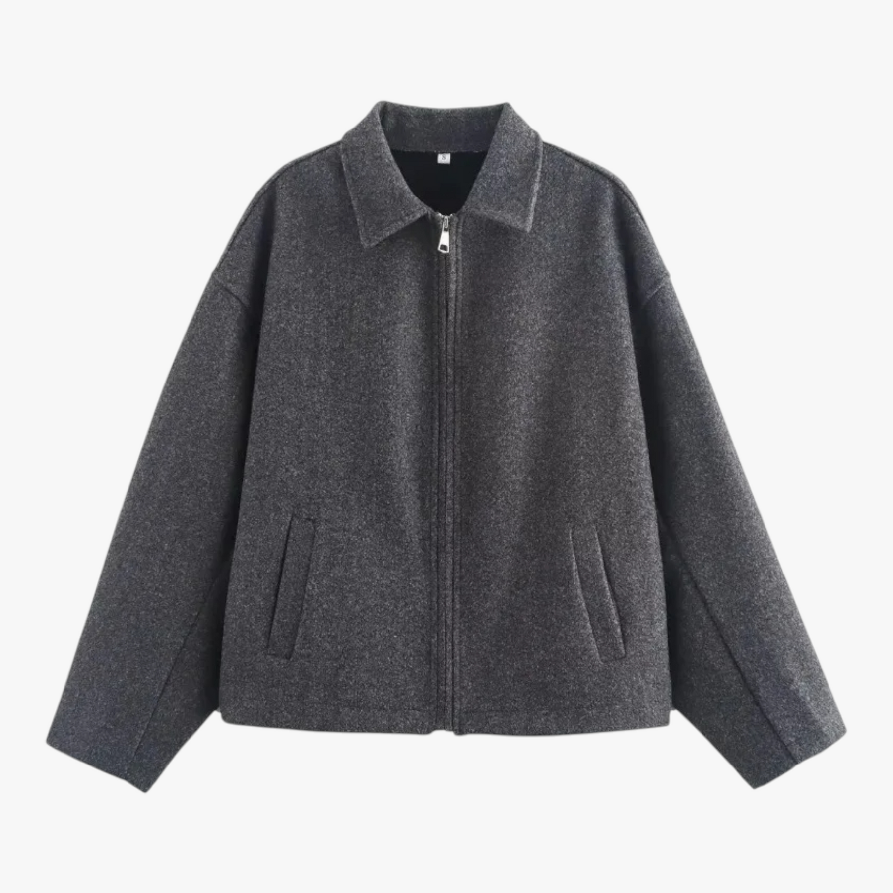 Damesjassen & -jacks : Winterjas Dames Donkerbruin - Vintage Wollen voor Koude Maanden in Grijs van Pantino