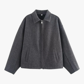 Damesjassen & -jacks : Winterjas Dames Donkerbruin - Vintage Wollen voor Koude Maanden in Grijs van Pantino