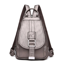 bags : Leren Dames Rugzak Lila - Compacte Schoudertas voor Vrouwen - Trendy & Chique Design in Brons van Pantino