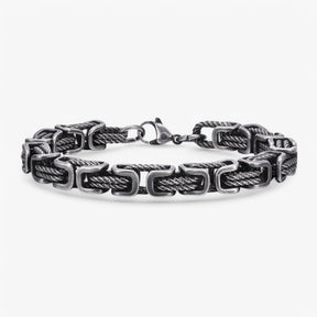 Bracelet : Armband Heren Zilver - Robuust en Tijdloos - Grote in Grijs van Pantino