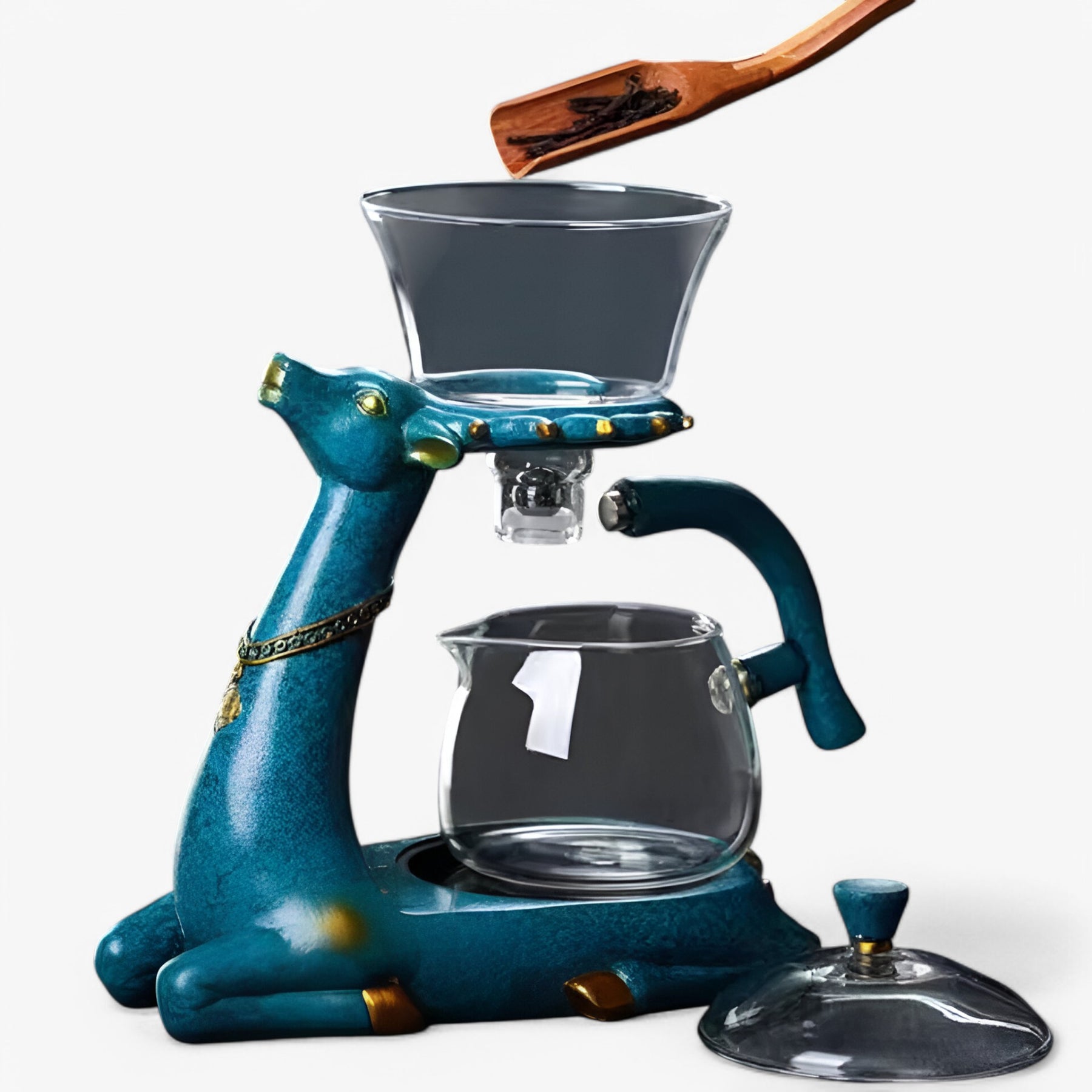 home & garden : Glazen Theepot met Infuser Helder Blauw in van Pantino