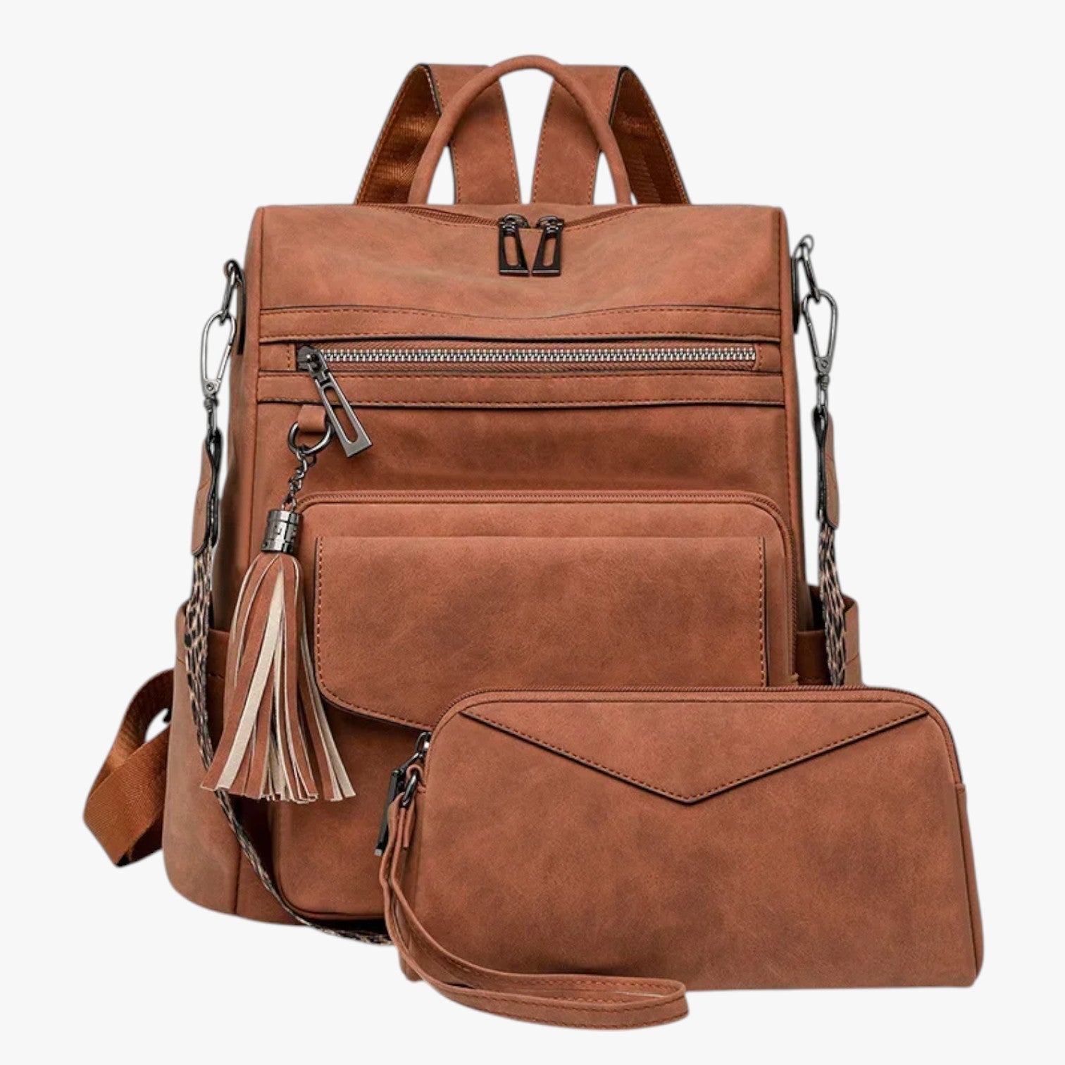 Bags : Rugzak Dames Groot van Echt Zwart Leer met Vakken voor Werk en Reizen in van Pantinoshop
