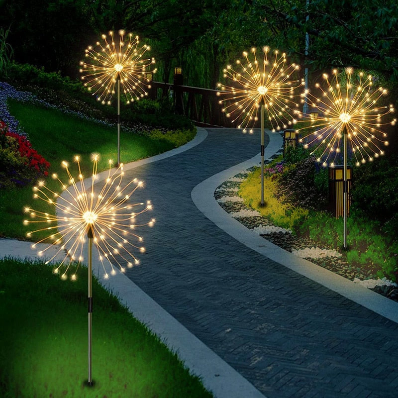 outdoor equipment : Waterdichte Solar Vuurwerklamp - Tuin Feestverlichting - Solar LED in van Pantino