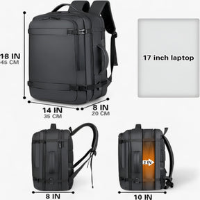 bags : Reisrugzak met USB Heren - Expande Zwart in van Pantino