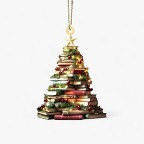 home & garden : Pendentief Boeken in Plat 2D Acryl - Creatieve Kerstdecoratie voor Huis en Raam in Stijl 12 van Pantino