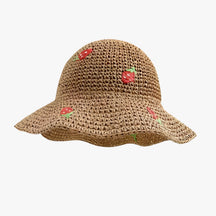 Women's Hat : <h1>Aardbeien zonnehoed – Opvouwbaar, handgemaakt en modieus beschermend</h1> in khaki Taglia unica van Pantino