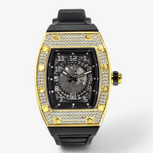 watches : Horloge Zwart - Luxe Tonneau in Goud van Pantino