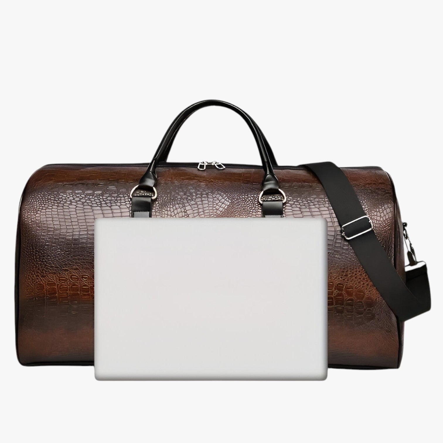 bags : Stevige en Ruime Leren Reistas - Zwart in van Pantino