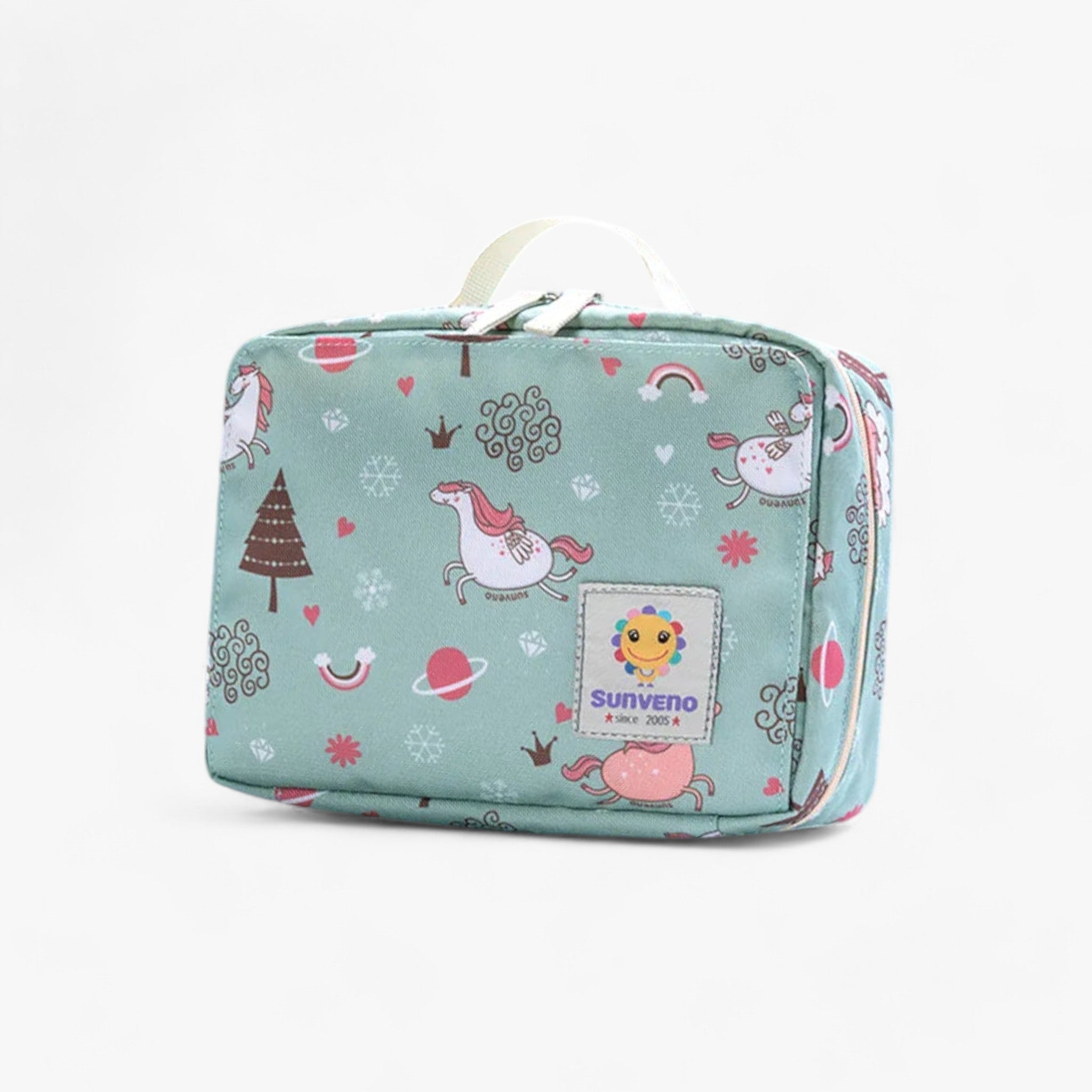 bags : Handtas Kinderen Grijs - Moederhandtas - Elegante en Functionele Opberging in Droomblauwe Groen S van Pantino
