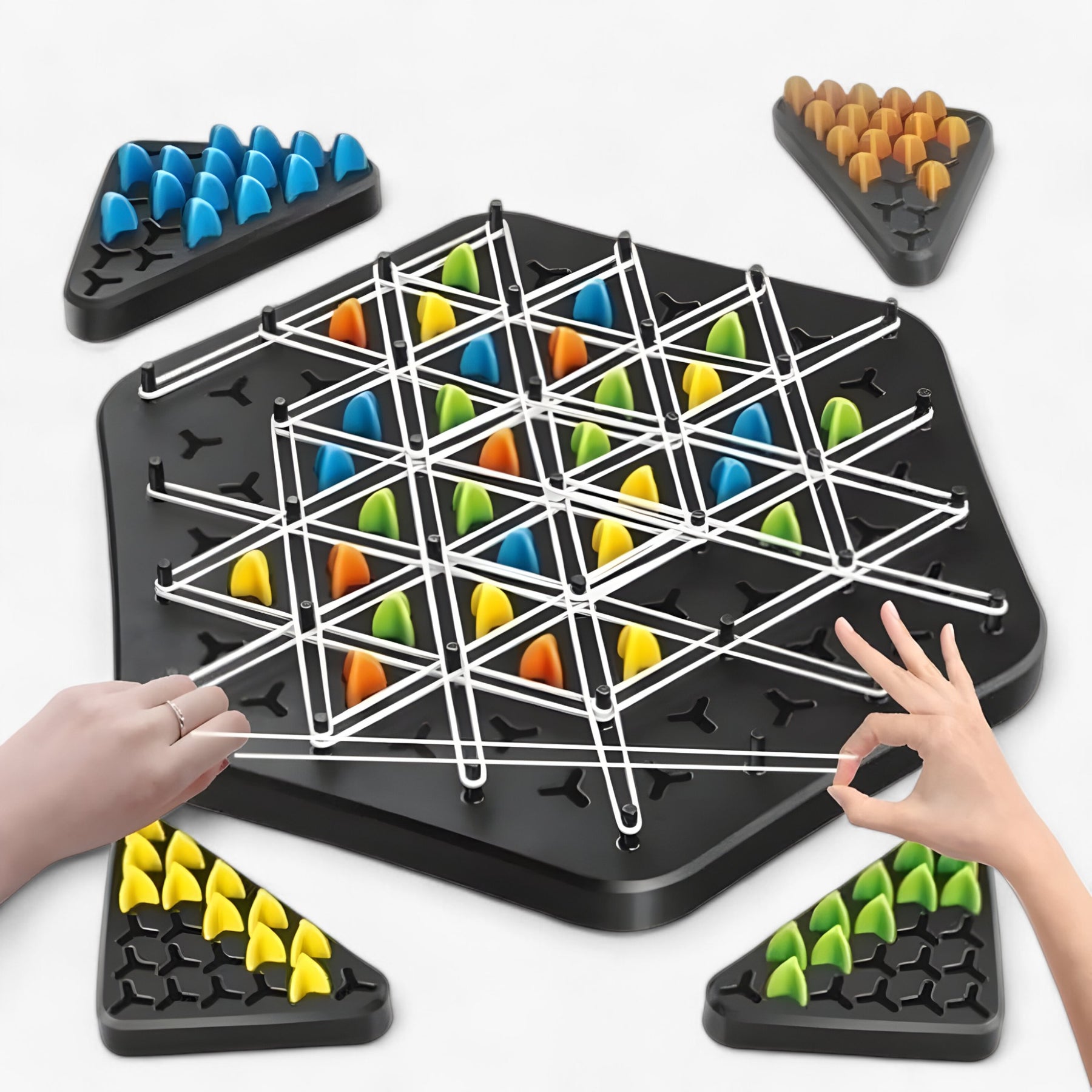 other : Driehoek Kettingspel - Strategisch Bordspel voor Familieplezier in van Pantino