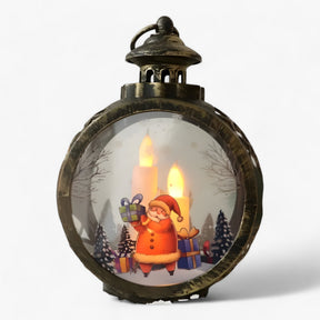 outdoor equipment : Kerstman Sneeuwpop Lamp - LED Lantaarn met Vlam Simulatie voor Buitendecoratie in 10 S 8.5x12cm van Pantino